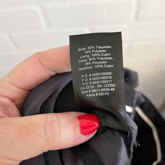 Aritzia Babaton Quillian Pants Charcoal Gray Tie Waist Wide Leg Size 4 - Picture 13 of 16